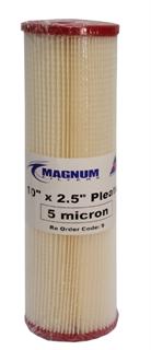5 Micron 10 x 2.5 pleated Washable Sediment Filters