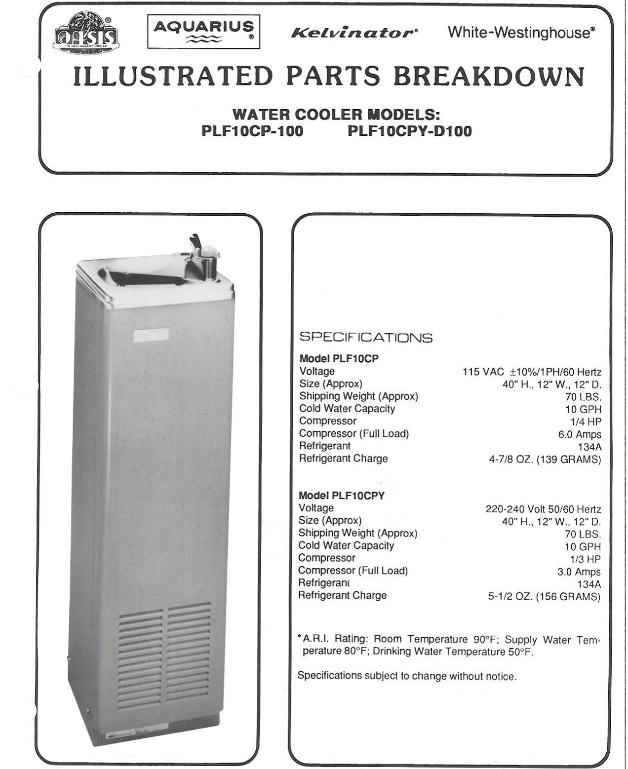 Aqua Wise OASIS FLOOR STANDING WATER COOLER