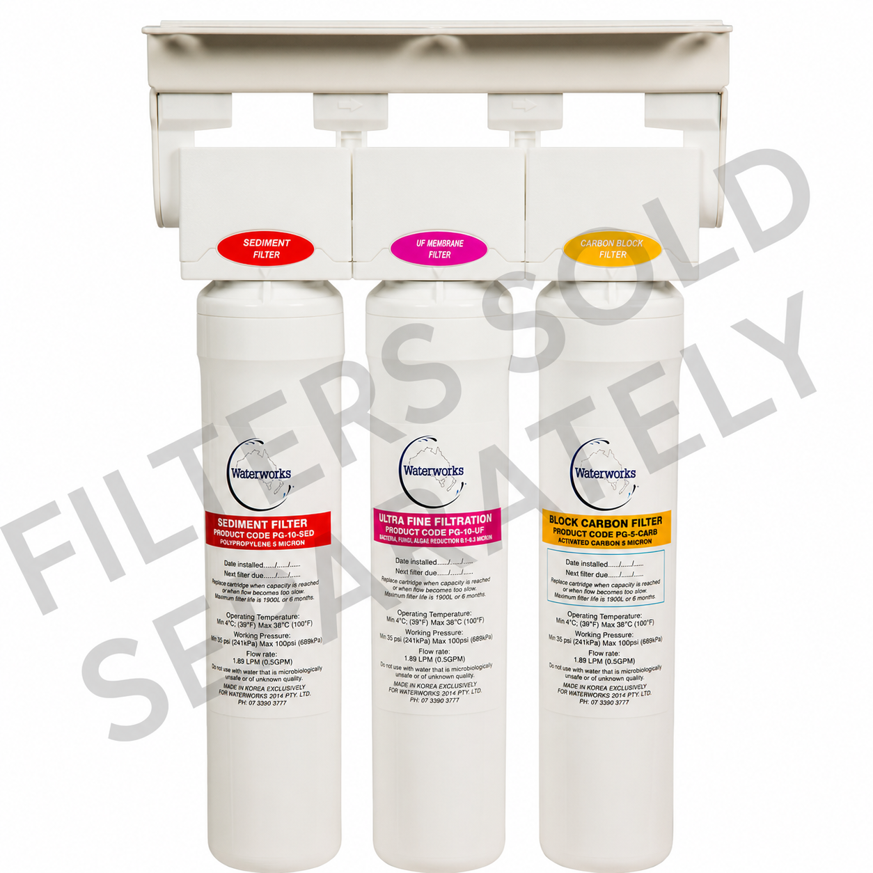 Aqua Wise - PNP HB3 Triple Filter Head & Bracket | Triple Water Filter ...