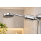 Pure Bath Shower Filter installed with chrome rain shower head