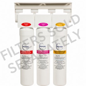 PNP HB3 triple filter head and bracket for water filtration systems